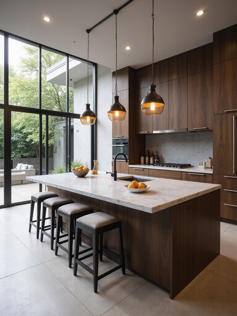 rustic modern multifunctional kitchen island