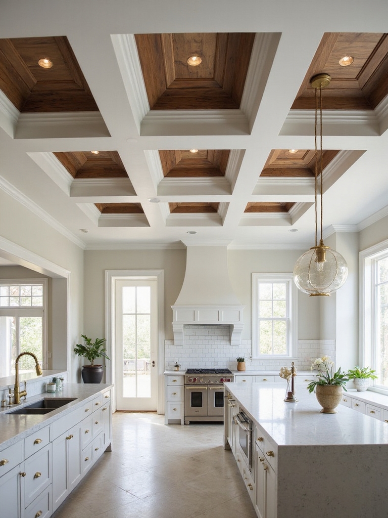 shallow coffered tray ceilings