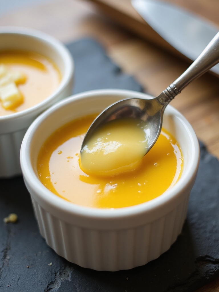 silky custard eggs cream butter
