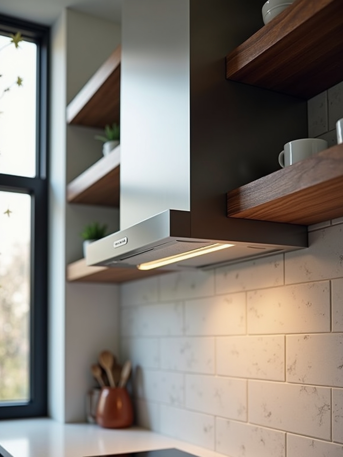 slim wall mounted chimney hoods