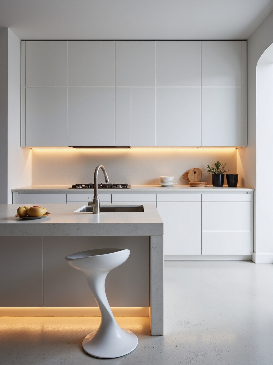 streamlined materials restrained neutral palette