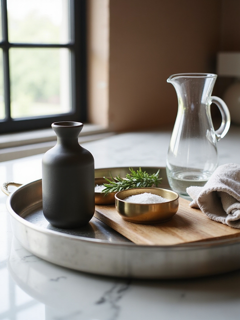 stylish countertop tray decor