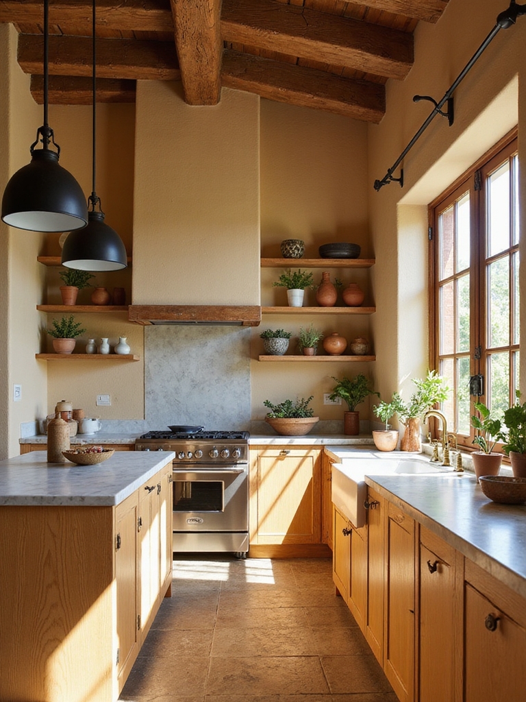sun warmed reclaimed wood kitchen