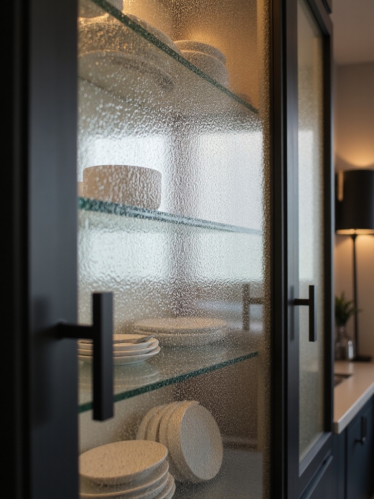 textured glass hides clutter