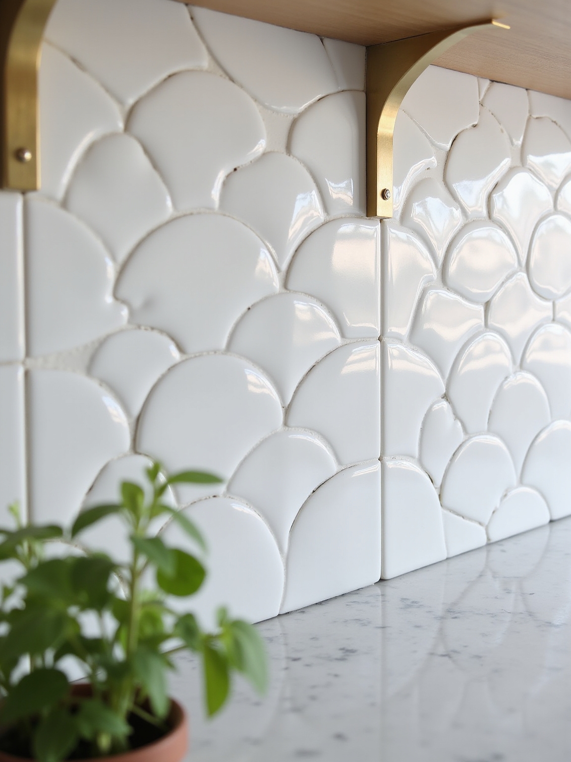 textured white kitchen warmth