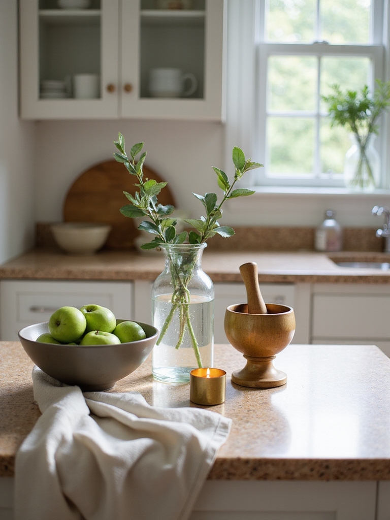 three piece balanced island vignette