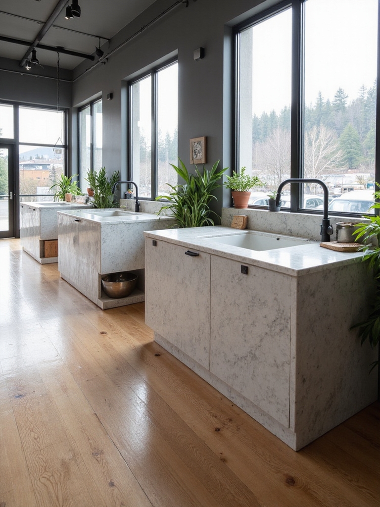 uninterrupted elegant hosting island