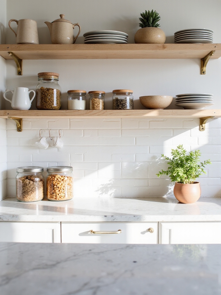 visible curated everyday dishware storage