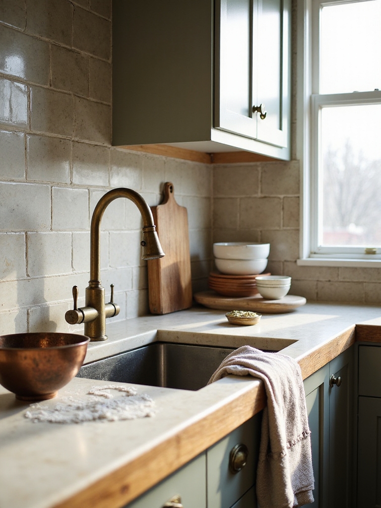 warm gently worn countertops