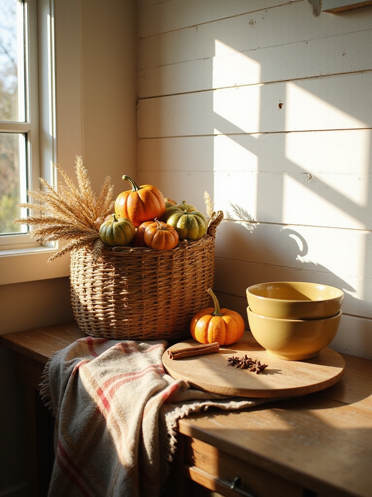 warm neutral harvest accents