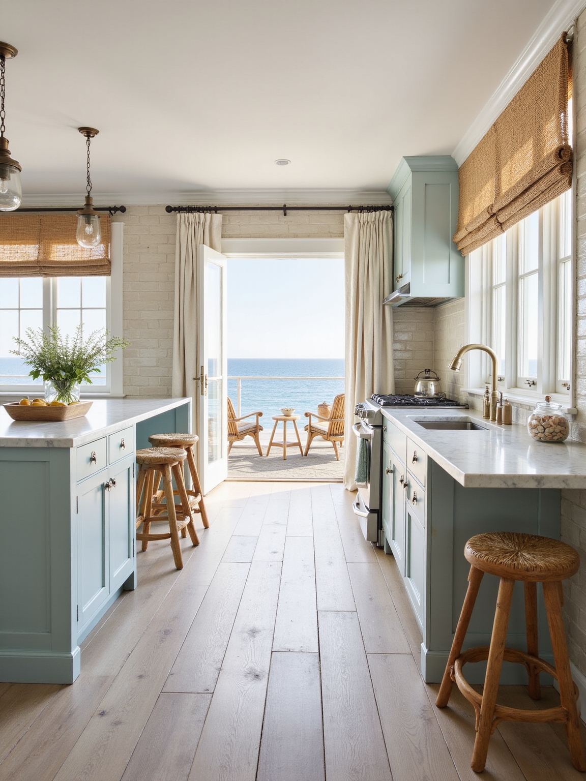 weathered durable coastal kitchen finishes