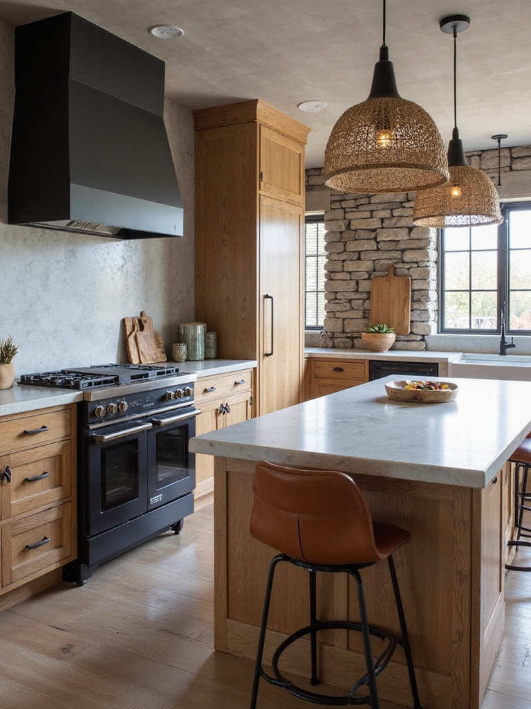 weathered hardwoods honed stone