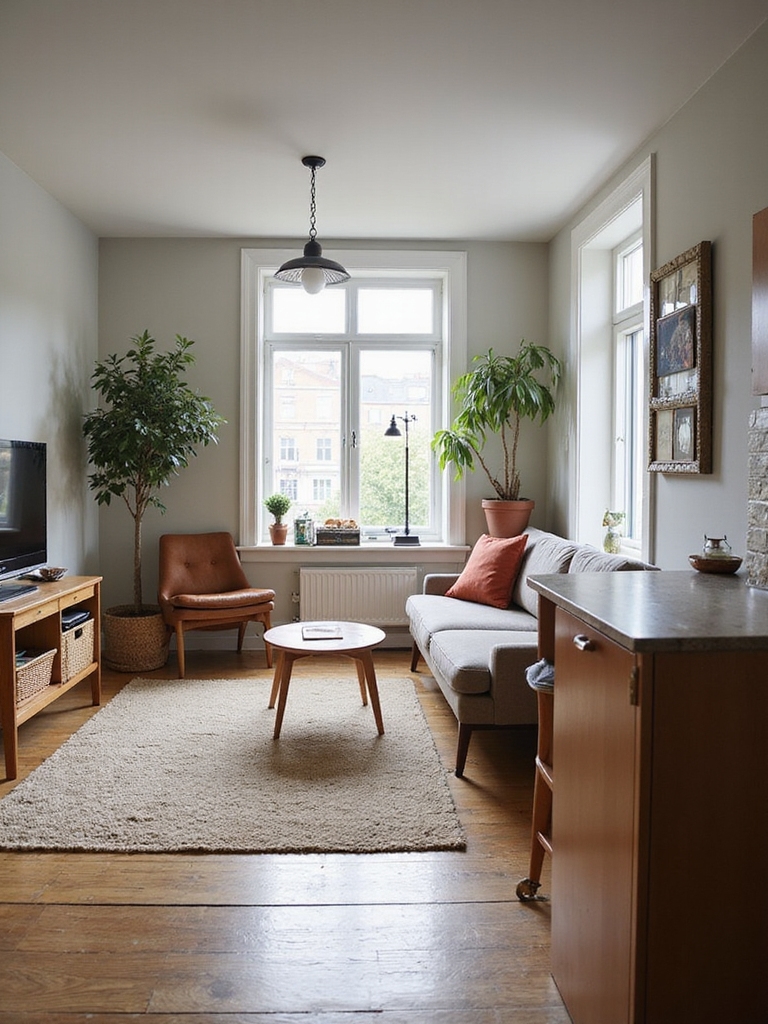 zone with rugs and lighting