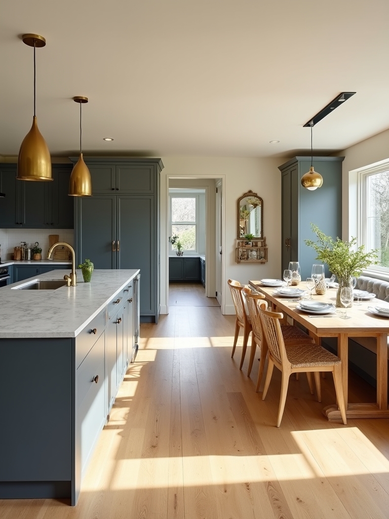 zoned cozy functional kitchen dining