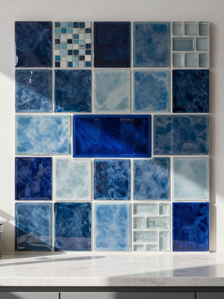 blue inspired kitchen backsplashes