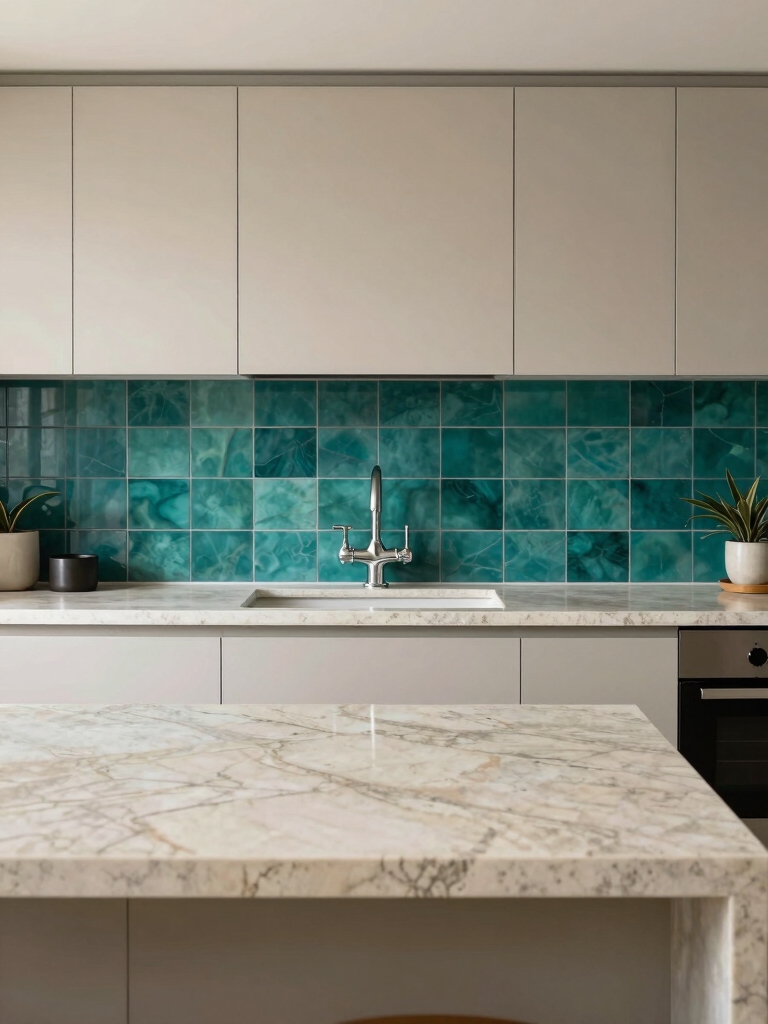 bold backsplashes neutral countertops