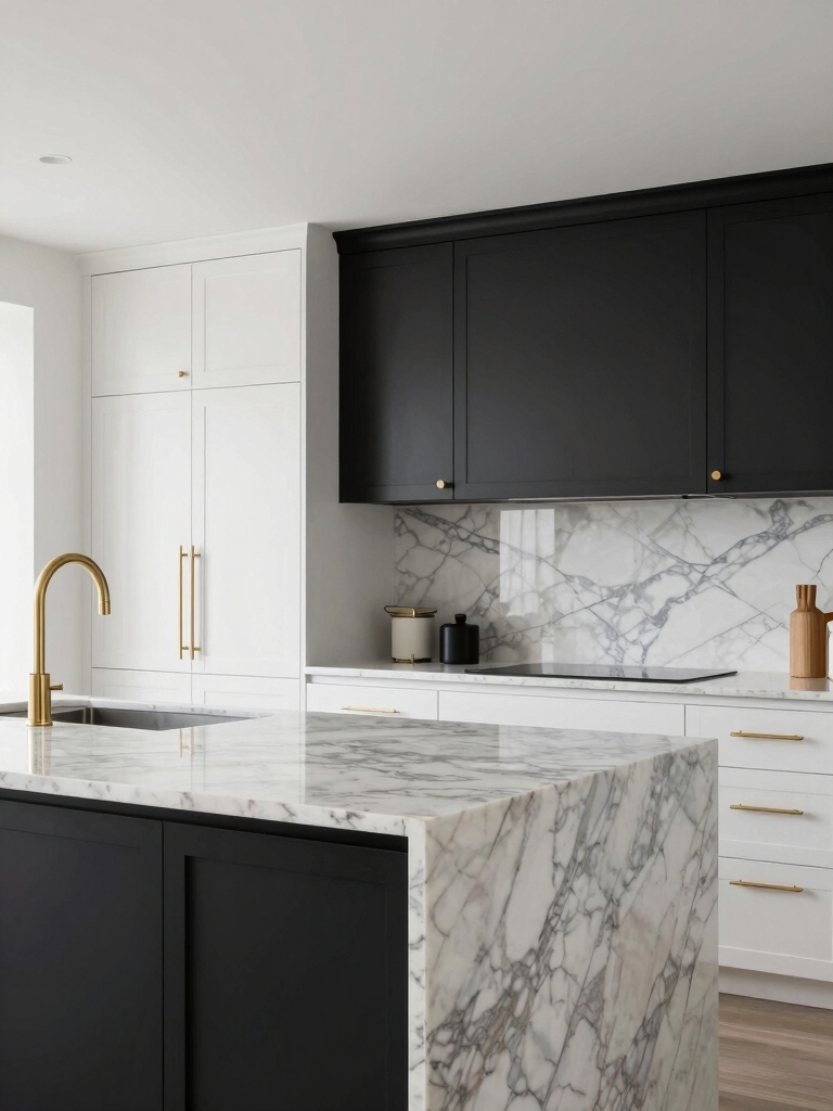 bold balanced kitchen contrasts