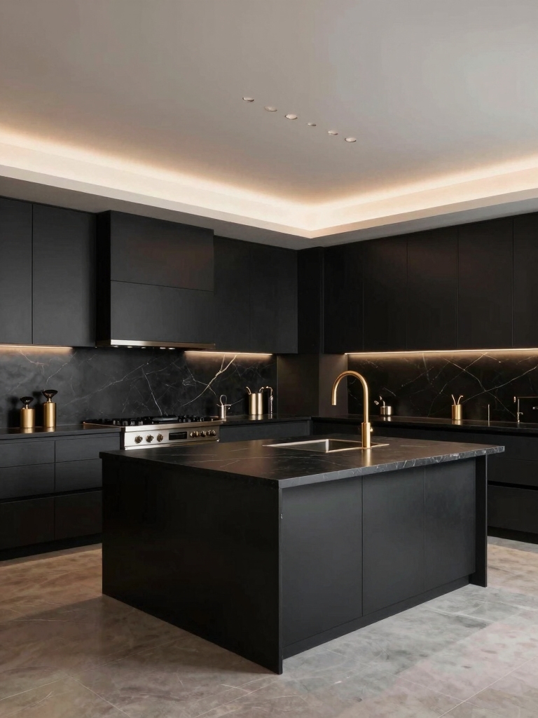 bold black island centerpiece