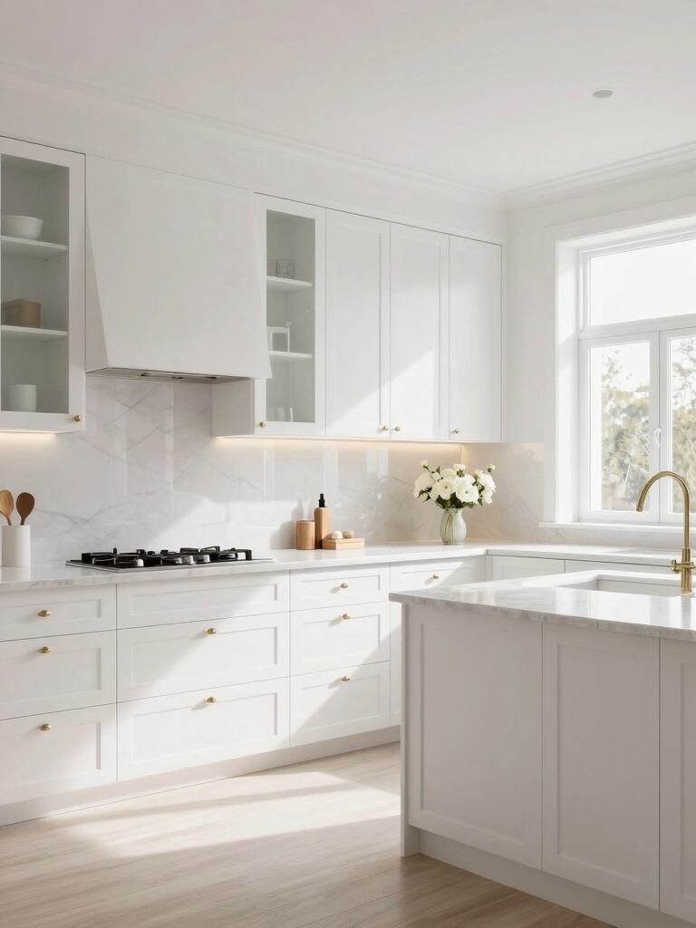 bright airy kitchen cabinets