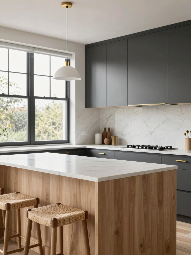 bright layered kitchen lighting