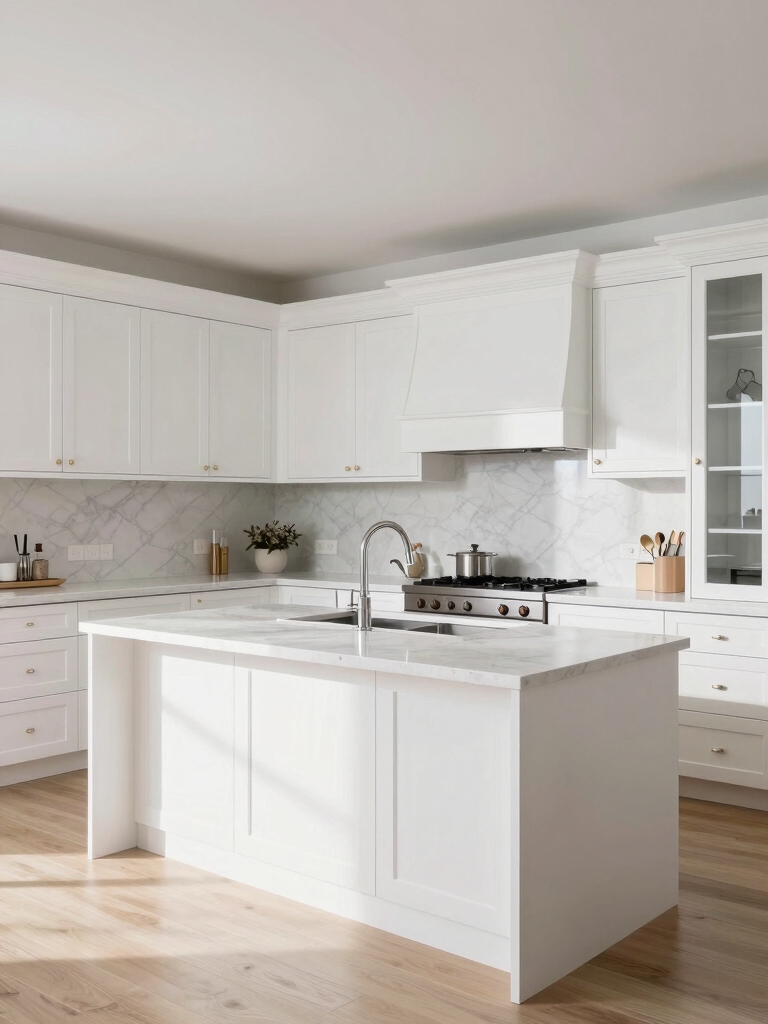 bright white luxury kitchens