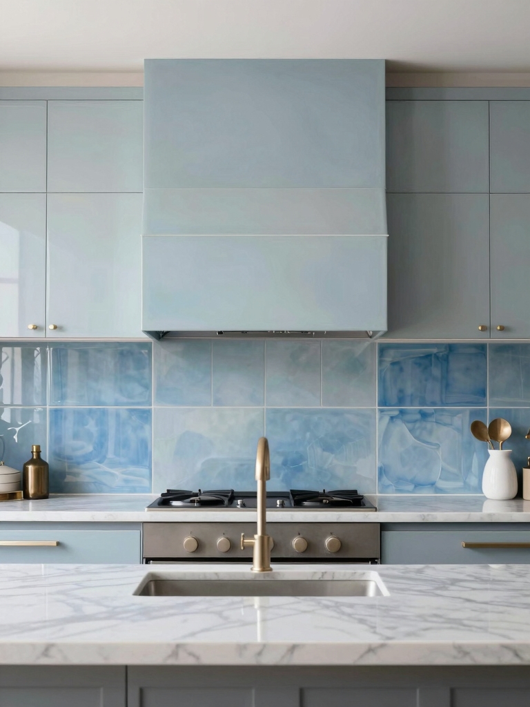 calming blue kitchen designs
