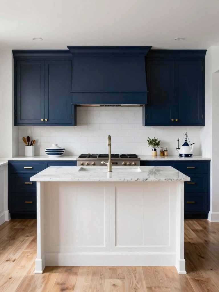 classic indigo and white