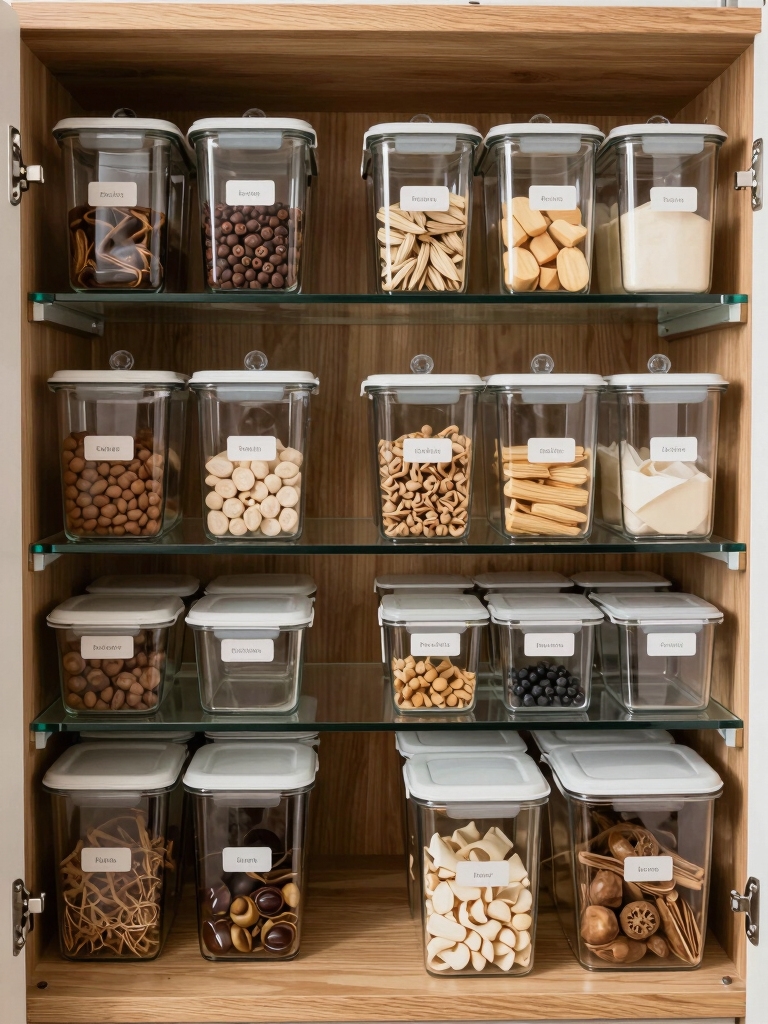 clear concise pantry labeling