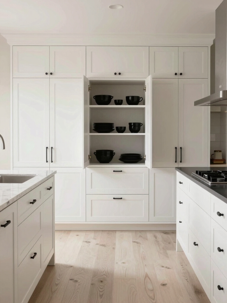contrast elevates kitchen elegance