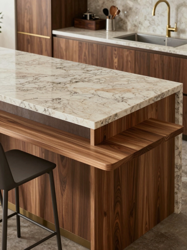 conversational kitchen island design