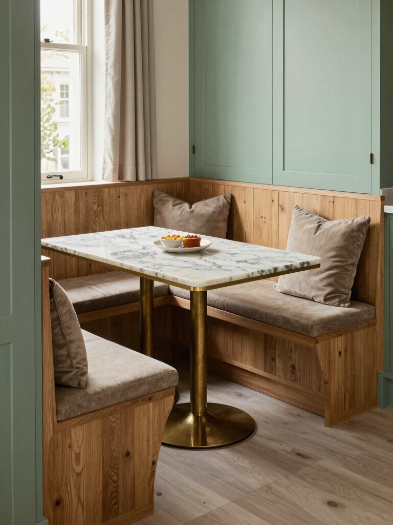cozy built in breakfast nook