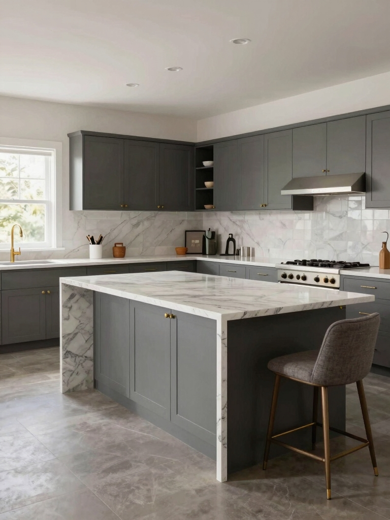 cozy clutter free kitchen seating