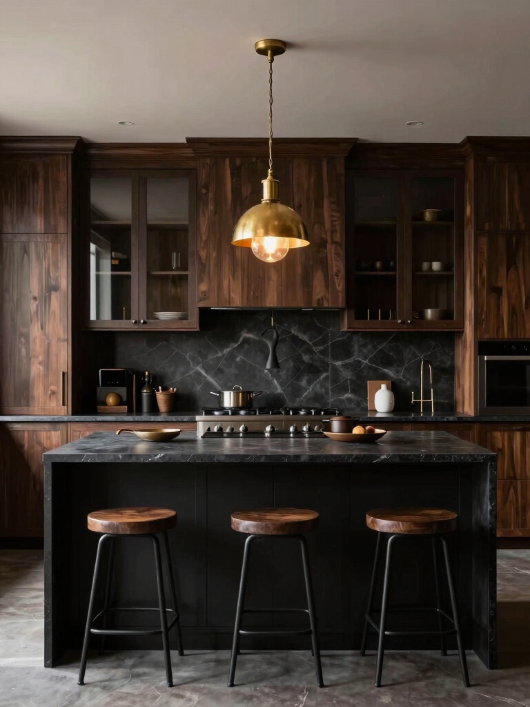 cozy sophistication in kitchens
