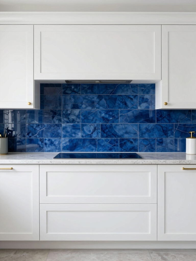 dazzling blue backsplash designs