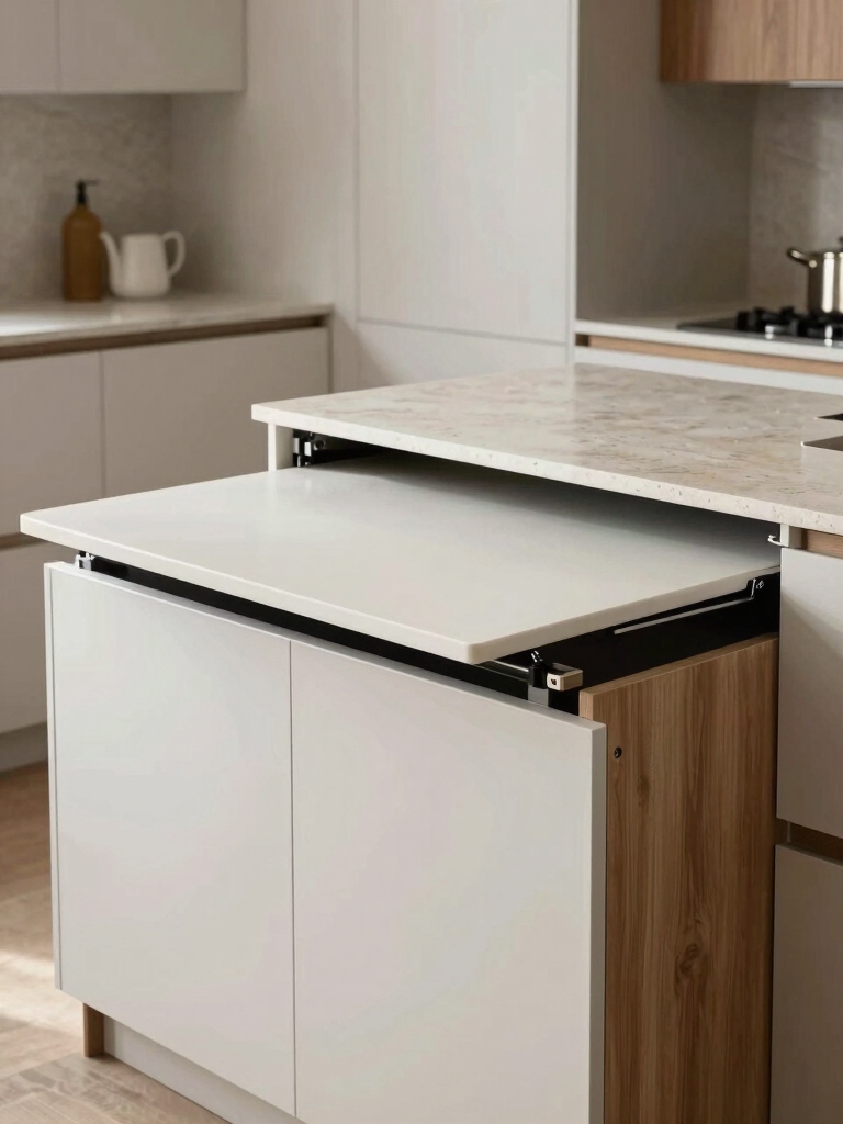 drop down surfaces for versatility