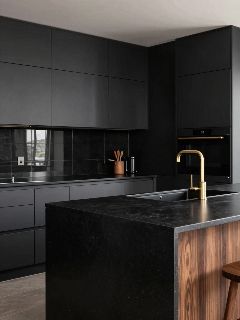 durable contrasts in kitchens