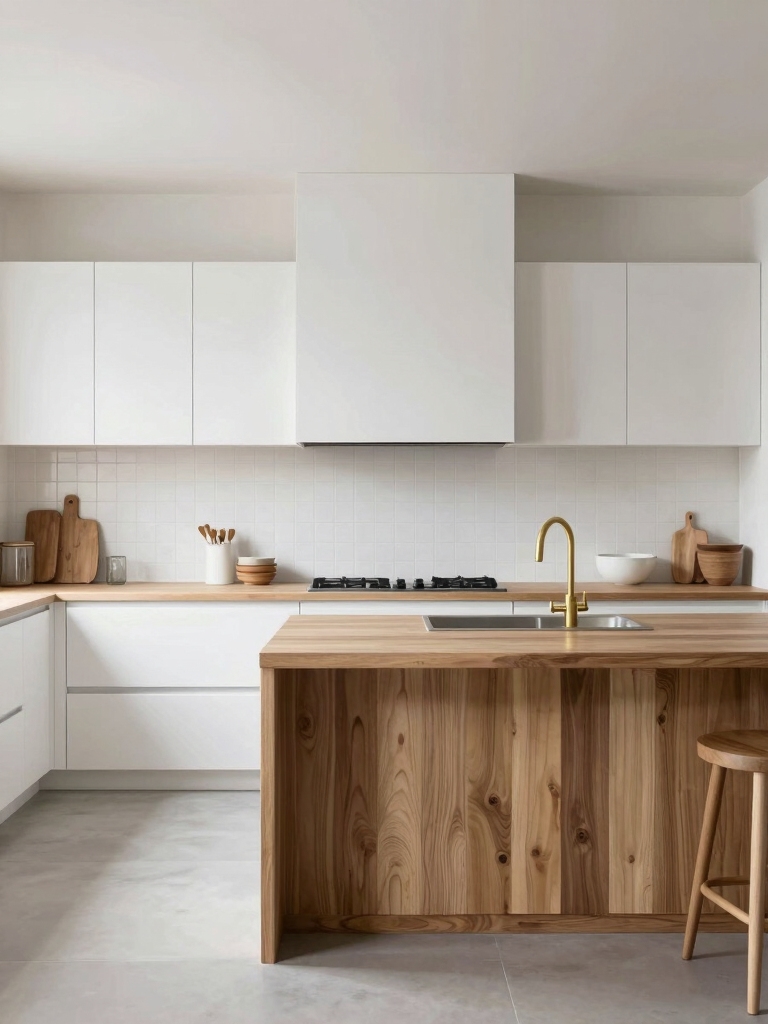 earthy white wood kitchens