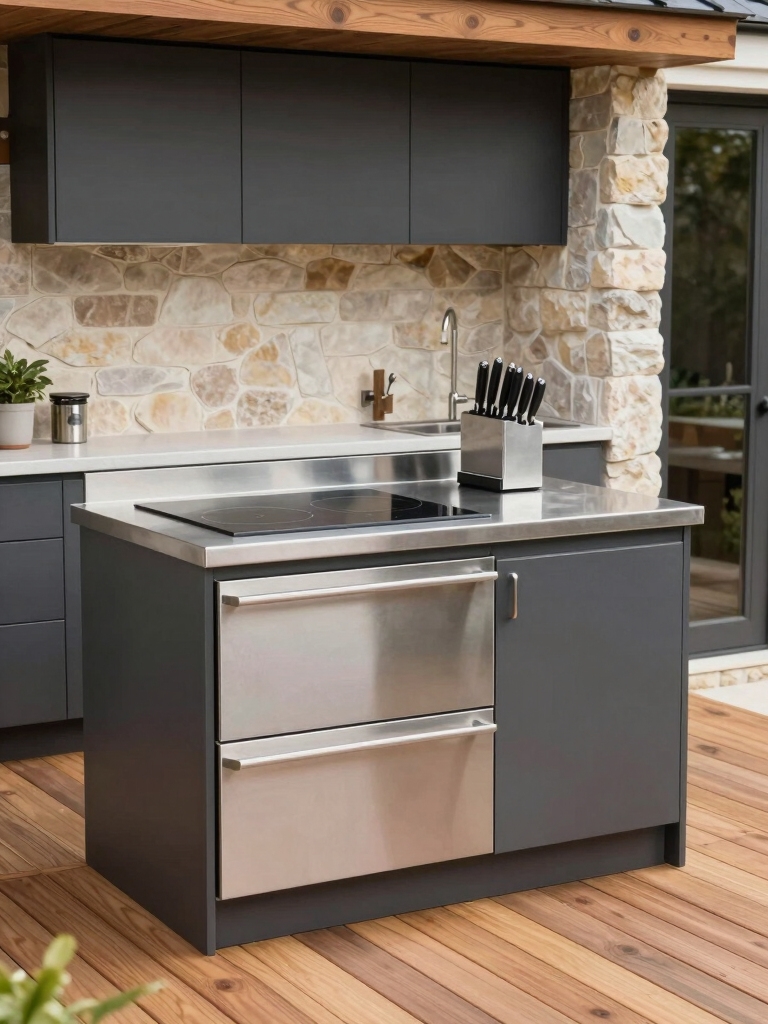 efficient small outdoor kitchens