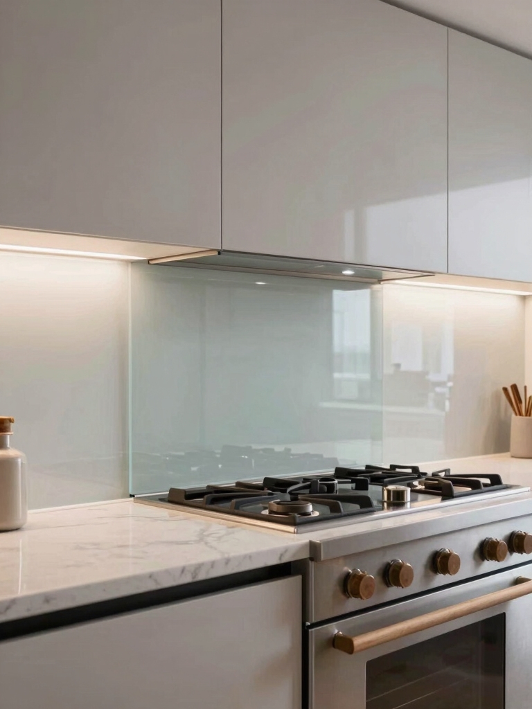 effortless cleaning glass backsplashes