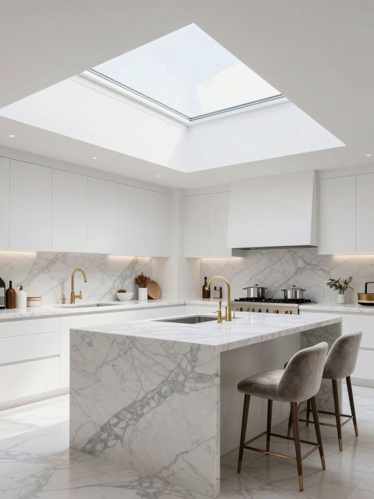 elegant marble veining accent