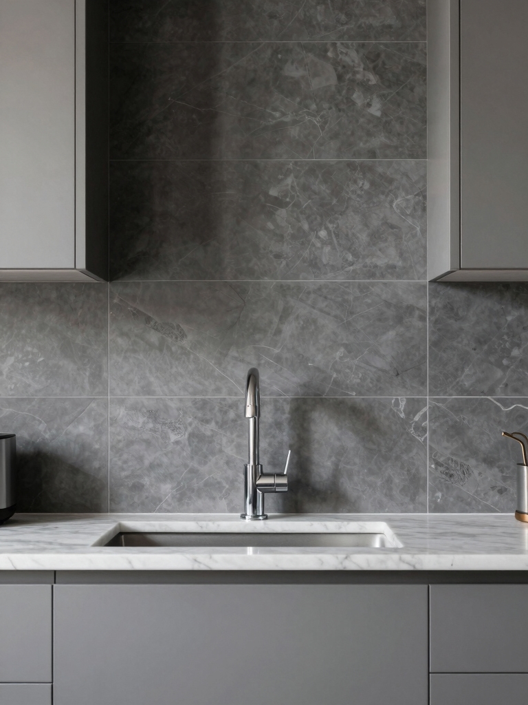 elegant matte grey tiles