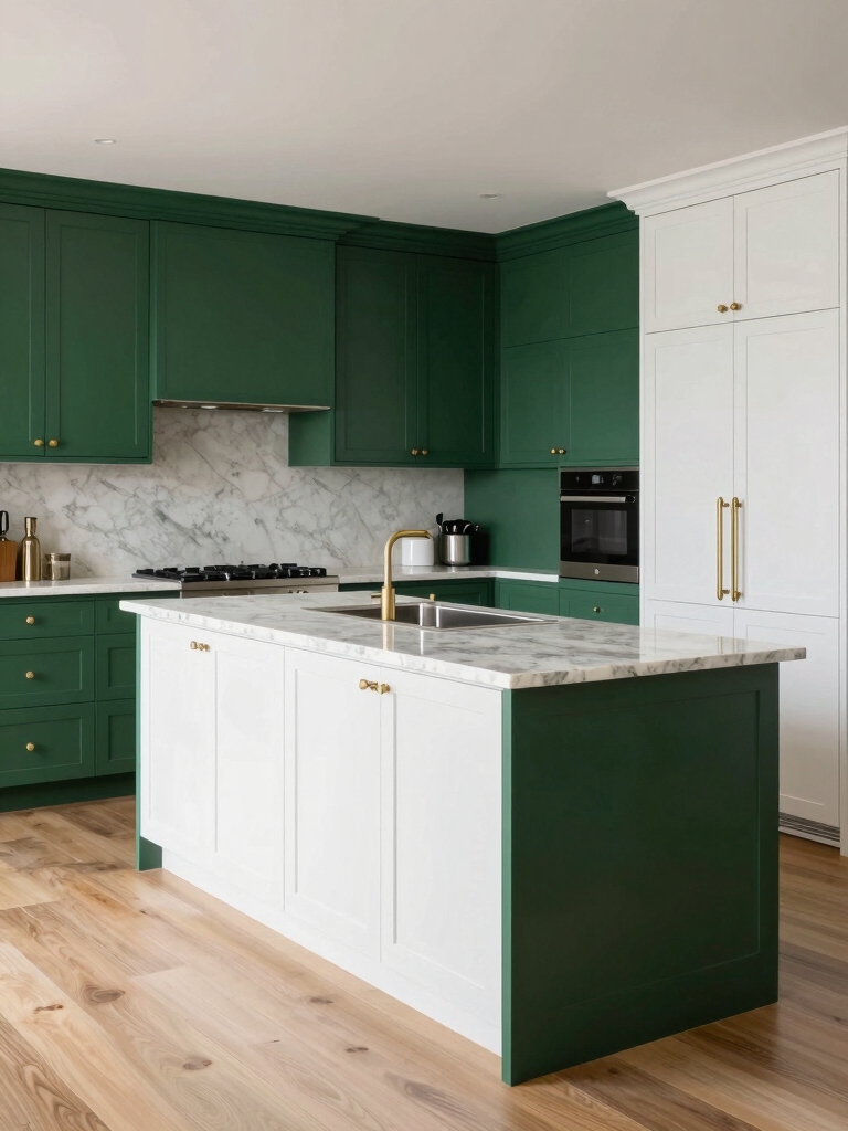 emerald and white elegance