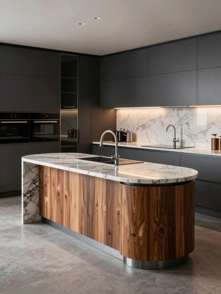 innovative curved island designs