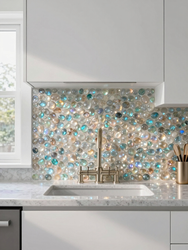 iridescent pebbles for ambiance
