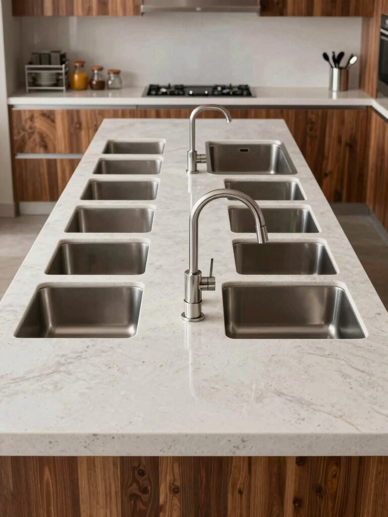 island kitchen sink placement