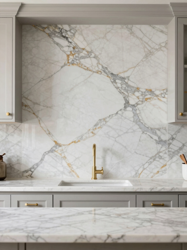luxurious marble backsplash designs
