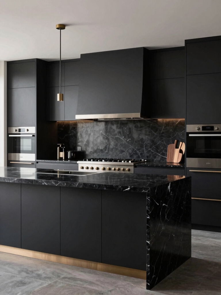 luxury black kitchen designs