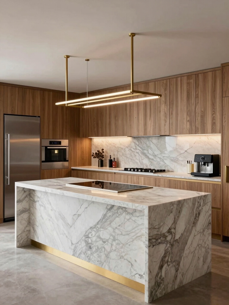 luxury kitchen island features