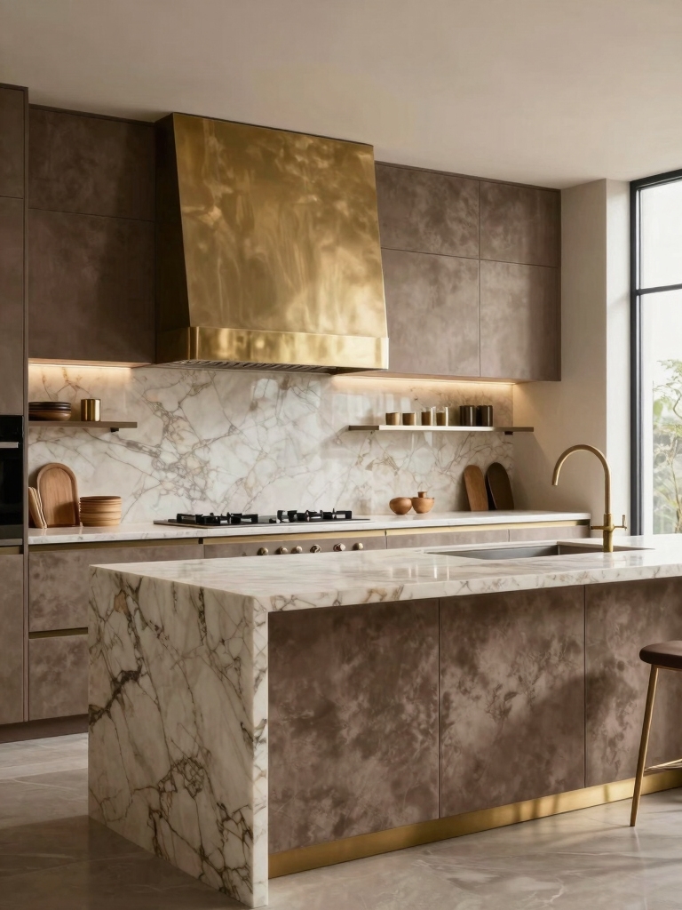 luxury kitchen material selection
