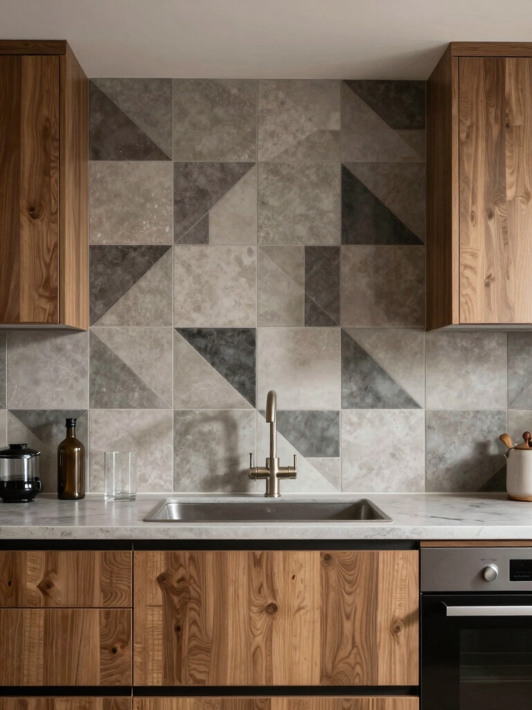 matte geometric tile elegance